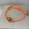 PULSEIRA FIO DE SEDA COM BOLA LARANJA VERDE OU PINK
