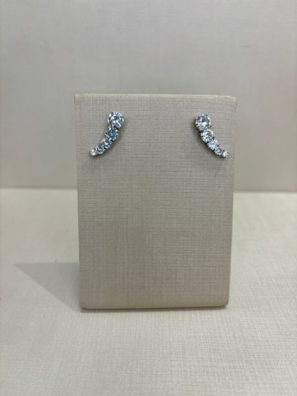 BRINCO EAR CUFF PRATA 925 CRISTAL