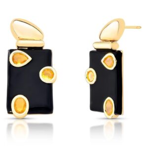 BRINCO PASTILHA ESMALTADA COM CRISTAL